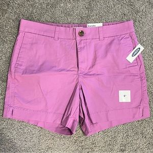 NWT Purple Print Old Navy Everyday Shorts, 5” length, Women’s size 8